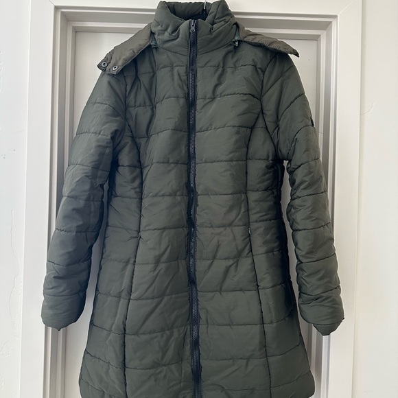 Lori Puffer Winter Jacket Green Large - Picture 2 of 6